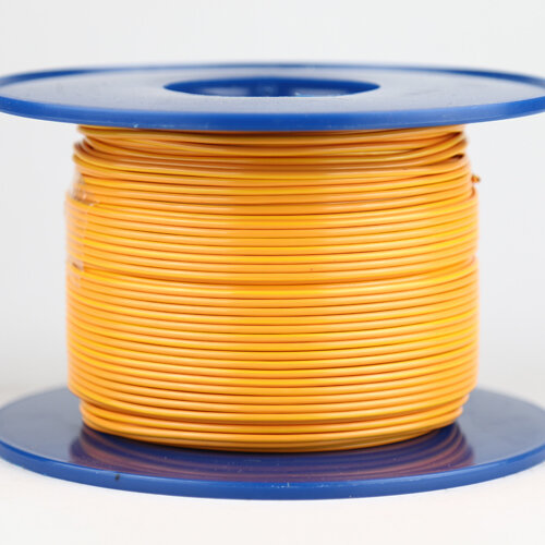 Kabel 1,0 qmm orange/gelb 1m