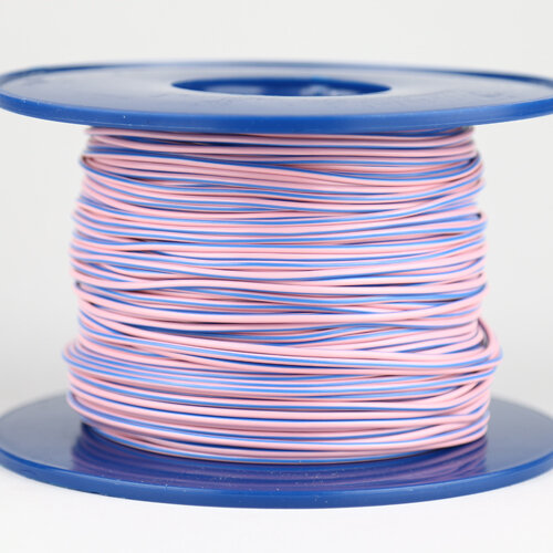 Kabel 1,0 qmm rosa/blau 1m