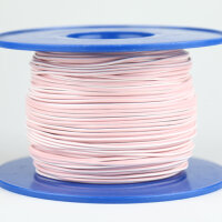 Kabel 1,0 qmm rosa/weiss 1m