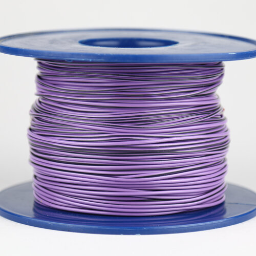 Kabel 1,0 qmm violett/schwarz 1m