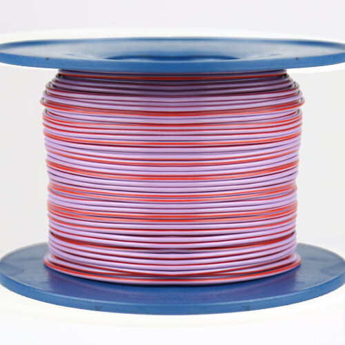 Kabel 1,0 qmm violett/rot 1m