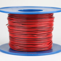 Kabel 1,0 qmm rot/schwarz 1m