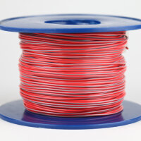 Kabel 1,0 qmm rot/grau 1m