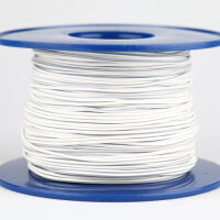 Kabel 1,0 qmm weiss/grau 1m