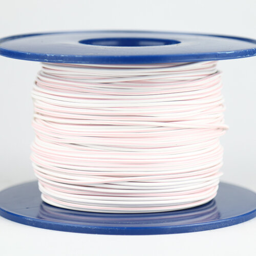 Kabel 1,0 qmm weiss/rosa 1m