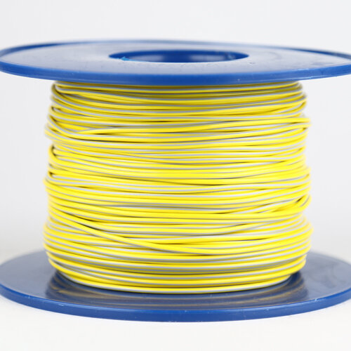 Kabel 1,0 qmm gelb/grau 1m