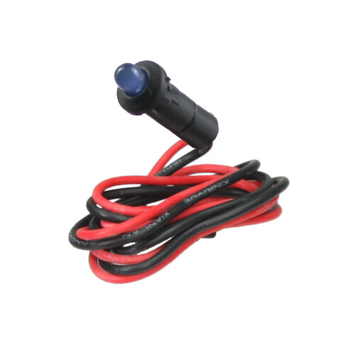 Kontrollleuchte, Kontrolllampe, Warnlampe mit Kabel blinkend12V blau LED