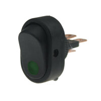 Wippschalter - Schalter ein/aus grün 12V 16A