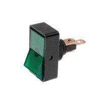 Wippschalter - Schalter ein/aus 12V 16A grün