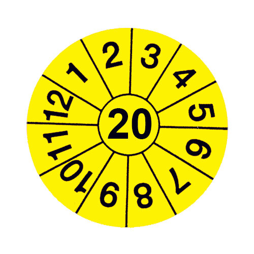 1000 Jahresmarken 2020 gelb