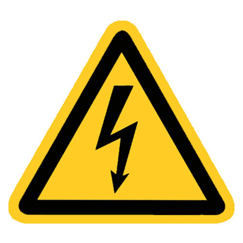 Warnung vor gefährlicher elektrischer Spannung Folie selbstklebend 200 mm