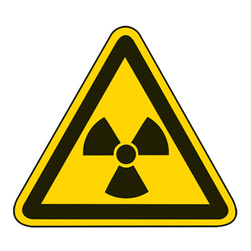 Warnung vor radioaktiven Stoffen oder ionisierenden Strahlen Kunststoff 200 mm