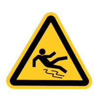 Warnung vor Rutschgefahr Folie selbstkebend 100 mm