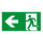 Rettungsweg links Folie selbstklebend 300 x 150 mm ISO