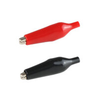 Set 2 x Krokodilklemme 20A 5 mm² 1x schwarz 1x rot