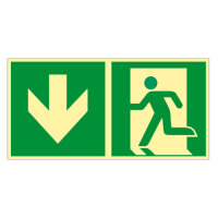 Notausgang - Rettungsweg Folie nachleuchtend...