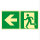 Rettungsweg links Folie nachleuchtend selbstklebend 300 x 150 mm ISO