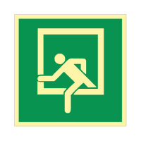 Notausgang - Rettungsfenster Kunststoff nachleuchtend...