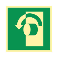 Notausgang - Tür Öffnen gegen Uhrzeigersinn...