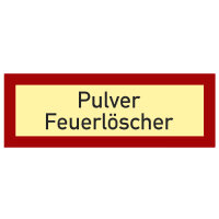 Pulver Feuerlöscher Schild Kunststoff nachleuchtend...
