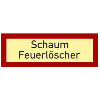 Schaum Feuerlöscher Schild Kunststoff nachleuchtend...