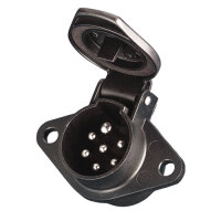 Kunststoff-Steckdose 7-pol. 24 Volt Norm:N Schraubanschluss