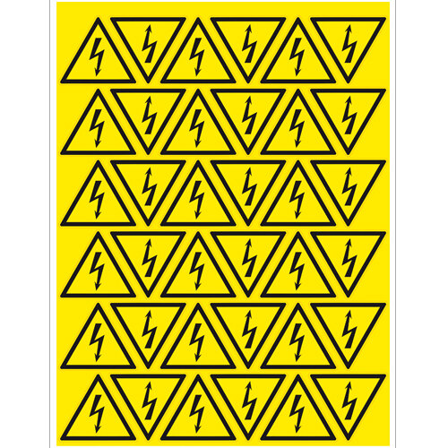 Warnung vor gefährlicher elektrischer Spannung 50 mm / 36 Stck