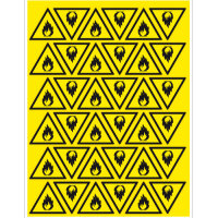 Warnung vor feuergefährlichen Stoffen Folie...