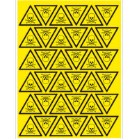 Warnung vor giftigen Stoffen Folie selbstklebend 50 mm 36...