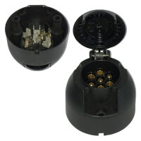 Steckdose 7-polig Kunststoff mit Flachsteckanschluß...