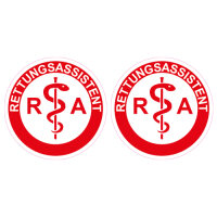 2 Stck Helmaufkleber Rettungsasisstent