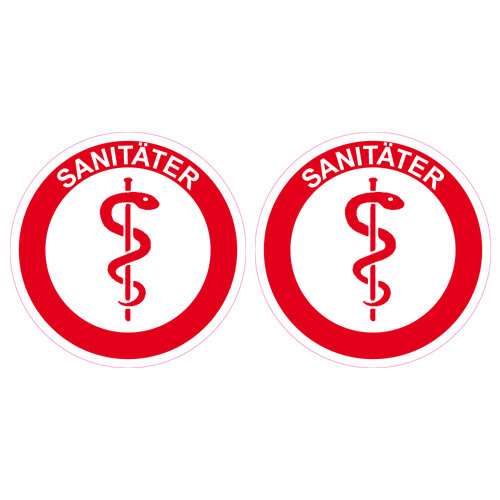 2 Stck Helmaufkleber Sanitäter