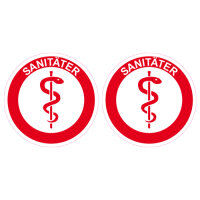 2 Stck Helmaufkleber Sanitäter