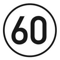 Geschwindigkeits-Aufkleber 60 km/h StVZO § 58,...