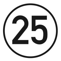 Geschwindigkeits-Aufkleber 25 km/h StVZO § 58,...