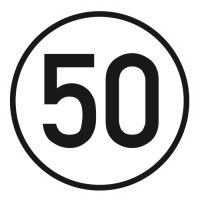 Geschwindigkeits-Aufkleber 50 km/h StVZO § 58,...