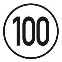 Geschwindigkeits-Aufkleber 100 km/h StVZO § 58,...