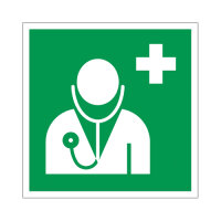 Arzt Folie selbstklebend 200 x 200 ISO 7010