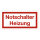 Hinweisschild - Notschalter Heizung Folie selbstklebend 80 x 40 mm