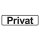 Hinweisschild - Privat 200 x 60 mm