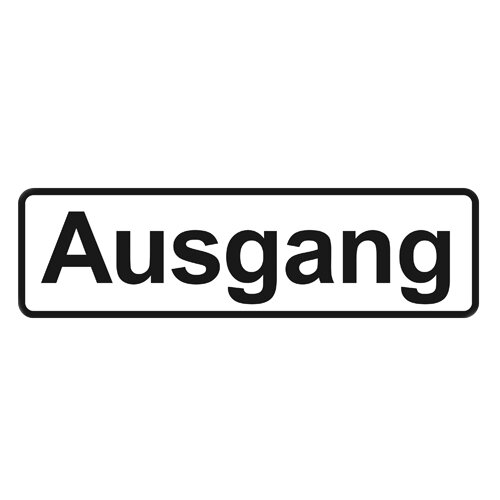Hinweisschild - Ausgang 200 x 60 mm