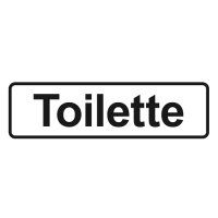Hinweisschild - Toilette 200 x 60 mm