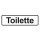 Hinweisschild - Toilette 200 x 60 mm