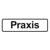 Hinweisschild - Praxis 200 x 60 mm
