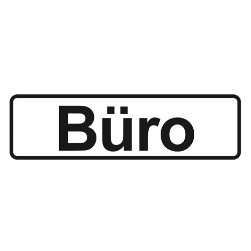 Hinweisschild - Büro 200 x 60 mm