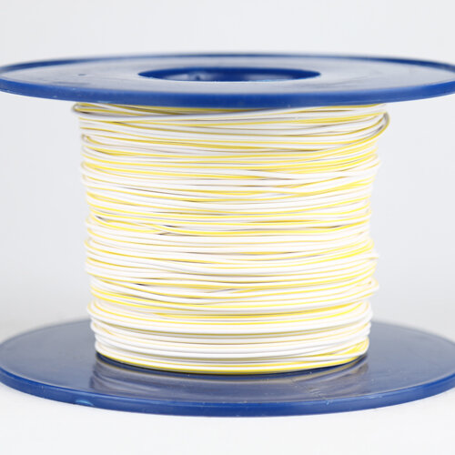 Fahrzeugleitung 0,50 mm² FLRY-B als Ring 5m weiß/gelb