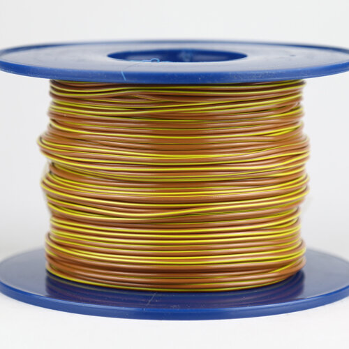 Fahrzeugleitung 1,0 mm² FLRY-B als Ring 10m braun/gelb