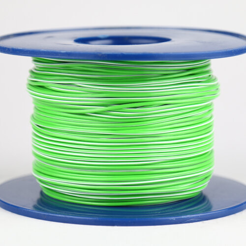 Fahrzeugleitung 1,0 mm² FLRY-B als Ring 10m hellgrün/weiss