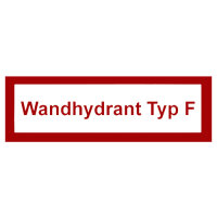 Wandhydrant Typ F - Schild Folie selbstklebend 210  x 74  mm