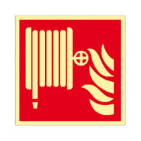 Löschschlauch - Schild Kunststoff nachleuchtend ISO...